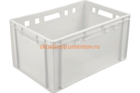 Мясной ящик п/э 600х400х300 сплошной, белый, морозостойкий Тара.ру Е3 00394 Мясной ящик п/э 600х400х300 сплошной, белый, морозостойкий Тара.ру Е3 00394