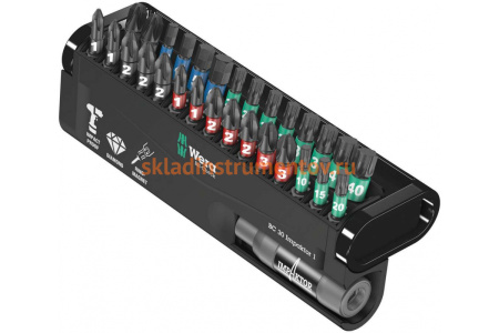 Набор насадок и держателей WERA Импактор 8755/ -9/IMP DC 25MM BITS WE-057690