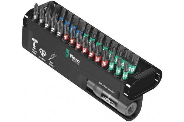 Набор насадок и держателей WERA Импактор 8755/ -9/IMP DC 25MM BITS WE-057690