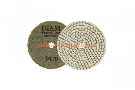 Круг алмазный гибкий шлифовальный Extra Line Universal №3000 (100х2.5 мм; сухая/мокрая) DIAM 000678