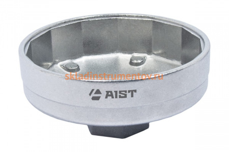 Алюминиевый съемник (ключ) масляного фильтра "чашка" 74мм 14-гр, MERCEDES, BMW, AUDI, VW, OPEL AIST 67250221-3 00-00010472