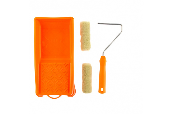 Малярный набор для фасадных работ СИБРТЕХ кювета 150 мм х 290 мм и мини-валик 110 мм/ 80457