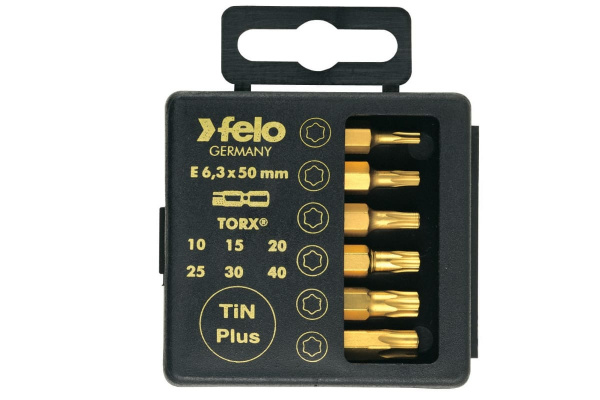 Набор бит Tx TiN  50 мм в кейсе, 6 шт. Felo 03691576