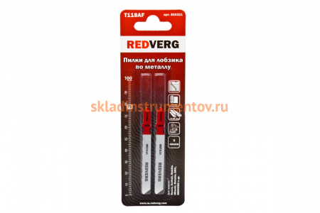 Пилка для лобзика по стали T118AF чистый рез, BIM 2 шт. REDVERG 6623561