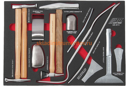 Набор инструмента для кузовных работ, в ложементе 13шт JTC-UB3013