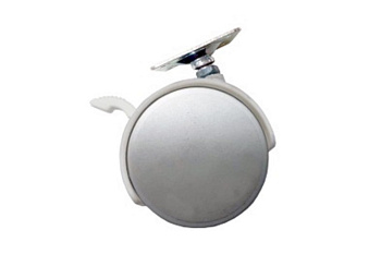 Колесная опора JET D50 мм с тормозом с площ. для крепл. белый FJB3014B.050WT99