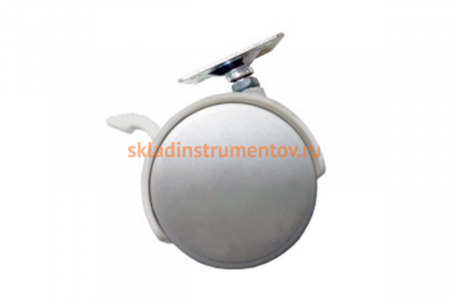 Колесная опора JET D50 мм с тормозом с площ. для крепл. белый FJB3014B.050WT99