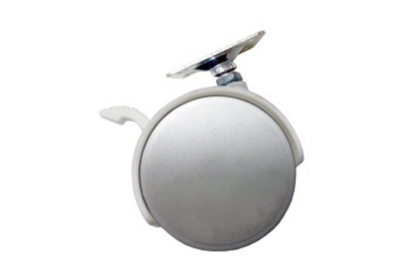 Колесная опора JET D50 мм с тормозом с площ. для крепл. белый FJB3014B.050WT99