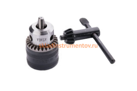 Патрон №10 (1.5-10 мм; 1/2") с ключом АТАКА 7088630