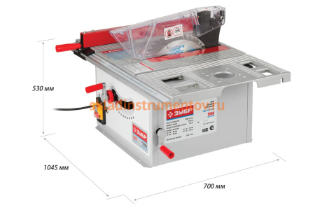 Настольная дисковая пила ЗУБР ЗПДС-255-1500