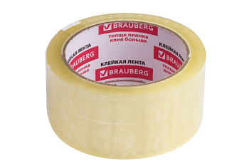 Клейкие ленты BRAUBERG 48 мм х 60 м, упаковочные, комплект 6 шт., прозрачные, 440071