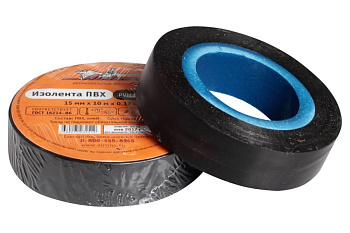Изолента ПВХ Airline черная, 15 мм х 10 м AIT-P-01