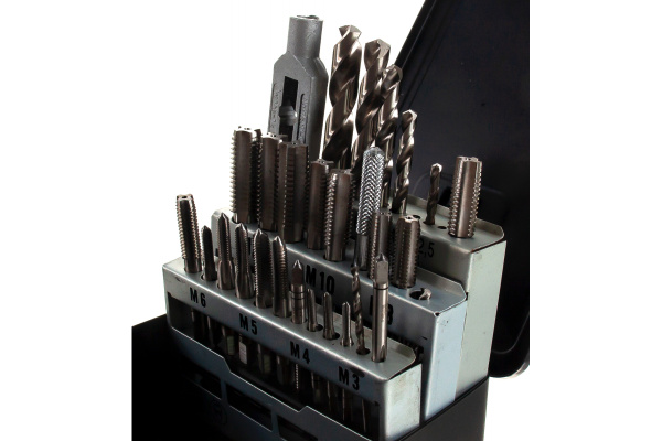 Набор ручных метчиков со сверлами D.BOR HSS-G DIN 352, 29 шт 19G1029208D