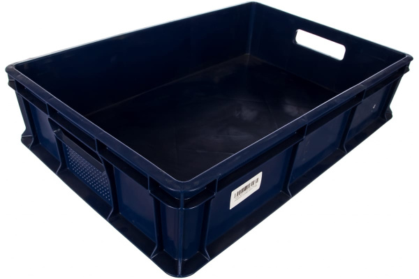 Сплошной ящик с ручками Тара.ру 600х400х140 мм, синий 17654
