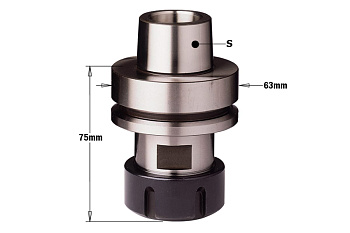Патрон высокоточный для цанги ER32, S=HSK-F63, RH CMT 183.300.01