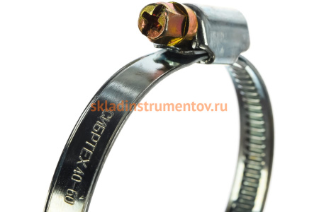 Металлический хомут СИБРТЕХ 40-60 мм 50 шт ширина 9 мм 47562