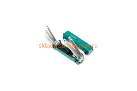 Набор ключей TORX ROCKFORCE складной, 8 предметов T9, T10, T15, T20, T25, T27, T30, T40 RF-5083TF