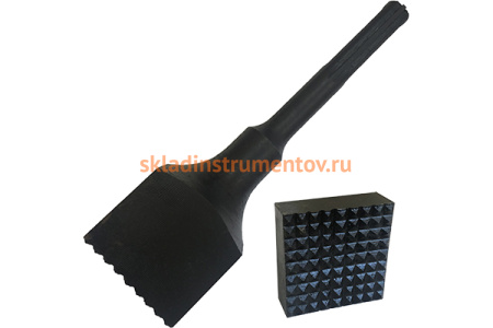 Бучарда квадратная (63х63х240 мм; SDS-MAX; 81 насечка) ПНЕВМО-ТРЕЙД БучКв63-63-240-81-7-SDS-MAX