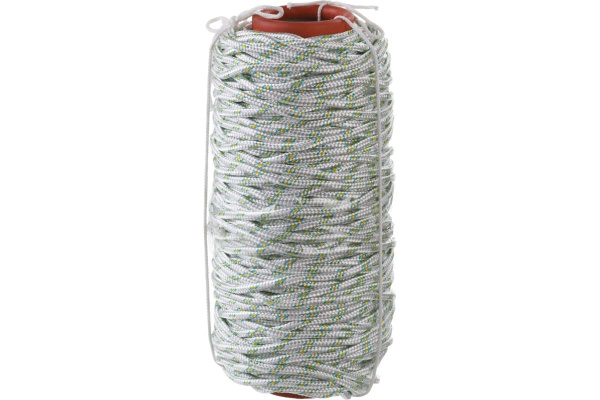 Плетёный капроновый 16-прядный фал с капроновым сердечником, диаметр 6мм, бухта 100м, 650кгс СИБИН 50220-06 Плетёный капроновый 16-прядный фал с капроновым сердечником, диаметр 6мм, бухта 100м, 650кгс СИБИН 50220-06