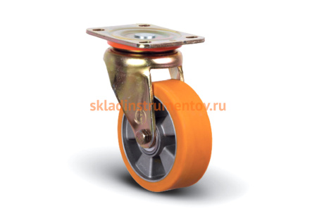 Колесо полиуретановое поворотное 125 мм MFK-TORG ED01-ABP-125