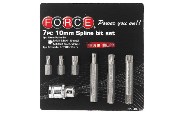 Набор бит Spline 10 мм FORCE 4072