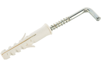 Распорный дюбель Зубр МАСТЕР тип ЕВРО с шурупом-крюком, 8х40 / 5х57 мм, 6 шт 30676-08-40