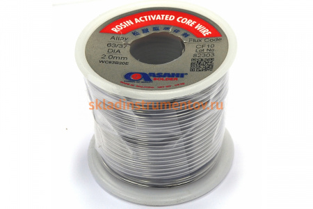 Припой (2 мм, 0.5 кг, Sn63/Pb37, СF10 флюс RA) ASAHI 00-00001196