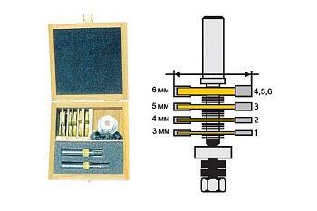 Фреза кромочная фальцевая (50.8 мм; 4 диска; хвостовик 12 мм) Энкор 46341