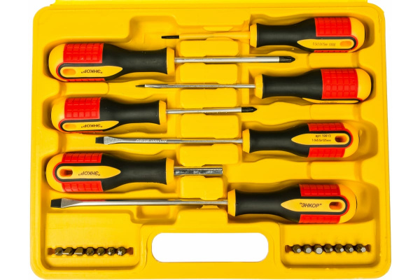 Набор отверток и вставок 21 предмет Энкор 19837