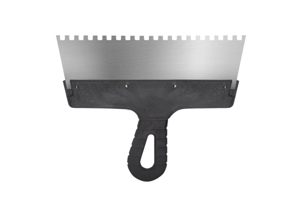 Фасадный зубчатый шпатель (250 мм, нержавеющая сталь, 6 мм) Biber 35215 тов-048249