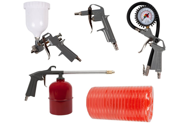 Набор пневмоинструментов, 5 предметов, QUATTRO ELEMENTI 771-138