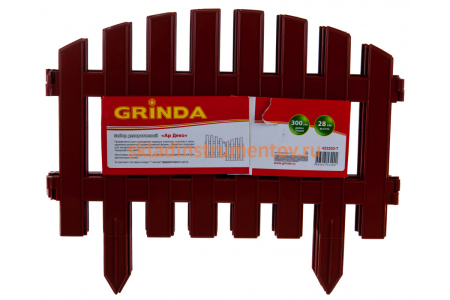 Декоративный забор Grinda АР Деко 28x300 см терракот 422203-T