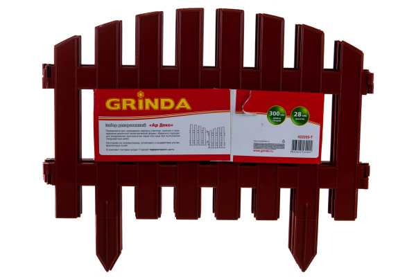 Декоративный забор Grinda АР Деко 28x300 см терракот 422203-T Декоративный забор Grinda АР Деко 28x300 см терракот 422203-T
