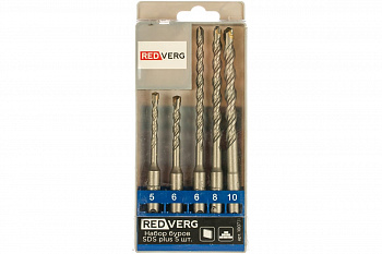 Набор буров SDS plus, 5 шт. REDVERG 6621027