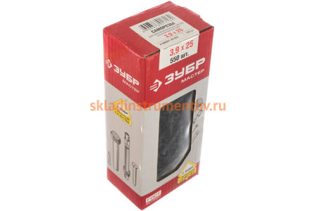 Саморезы для крепления гипсоволоконных плит 550 шт. (3,9х25 мм; PH2; ТФ1) ЗУБР 4-300051-39-025