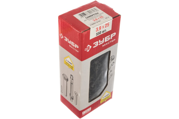 Саморезы для крепления гипсоволоконных плит 550 шт. (3,9х25 мм; PH2; ТФ1) ЗУБР 4-300051-39-025