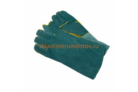 Спилковые краги FOXWELD зелёные 6323