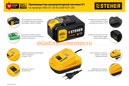 Бесщеточный винтоверт STEHER CSB-300-2