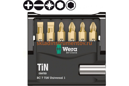 Набор бит Wera Mini-Check Tin Satz 6TLG/6 PCS WE-056285