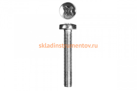 Винт Зубр DIN 7985, класс прочности 8.8, оцинкованный, M4x50 мм, ТФ0, 3000 шт. 4-303150-04-050