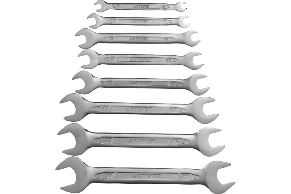 Набор гаечных рожковых ключей 6-24мм, 8шт STAYER PROFI 27035-H8