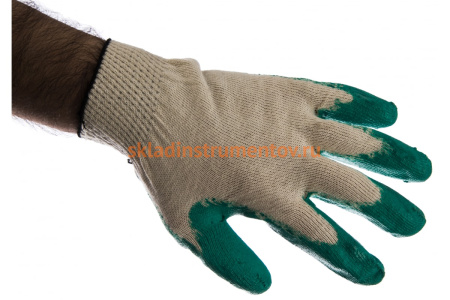 Мужские перчатки х/б с одинарным латексным покрытием Archimedes STABI 91978