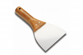 Шпатель нержавеющая сталь DEKOR 120 мм деревянная ручка 007