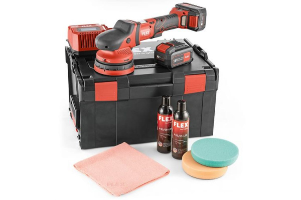 Эксцентриковая полировальная машина FLEX XCE 8 125 18.0-EC/5.0 P-Set на аккумуляторе 461245