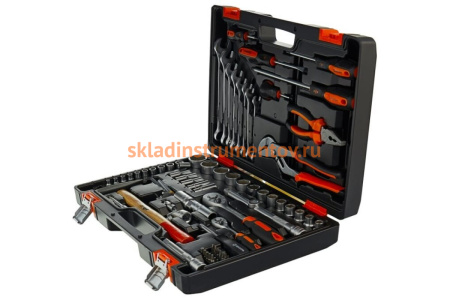 Набор инструментов 1/2, 1/4 дюйма CrV, пластиковый кейс 76 предметов Вихрь 73/6/7/4