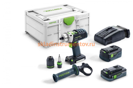 Ударная аккумуляторная дрель-шуруповерт FESTOOL PDC 18/4 5,2/4,0-Plus-SCA 576472