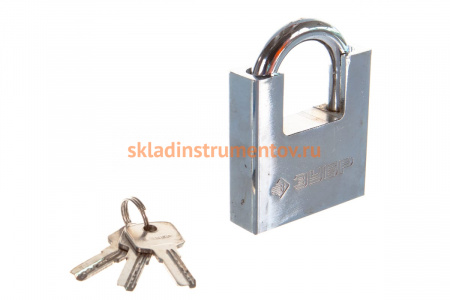 Навесной замок с дополнительной защитой 70 мм ЗУБР ЭКСПЕРТ 37223-70