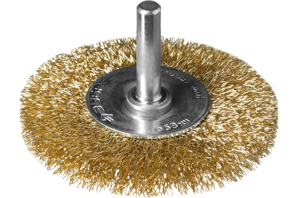 Щетка дисковая (63 мм; 0.3 мм; витая латунированная стальная проволока) для дрели ЗУБР 3520-063_z02