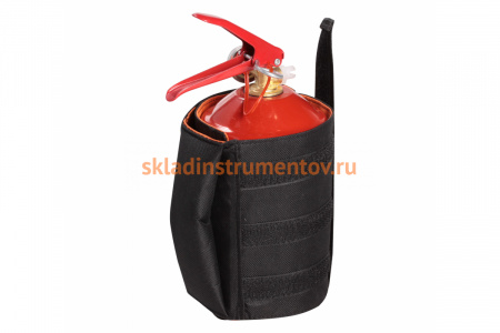 Автомобильный чехол-фиксатор для огнетушителя ОП-1-ОП-5 Airline полиэстер, черн./оранж. AO-HE-25
