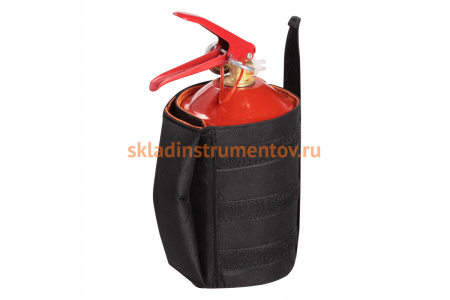 Автомобильный чехол-фиксатор для огнетушителя ОП-1-ОП-5 Airline полиэстер, черн./оранж. AO-HE-25